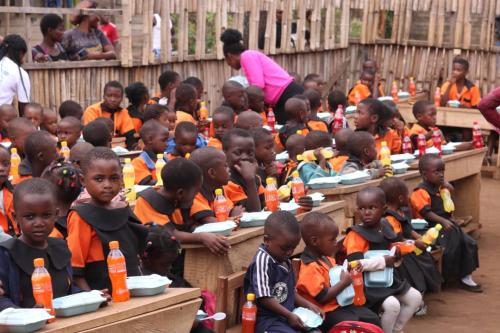 Students getting meals