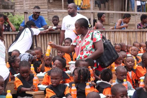 Students getting meals